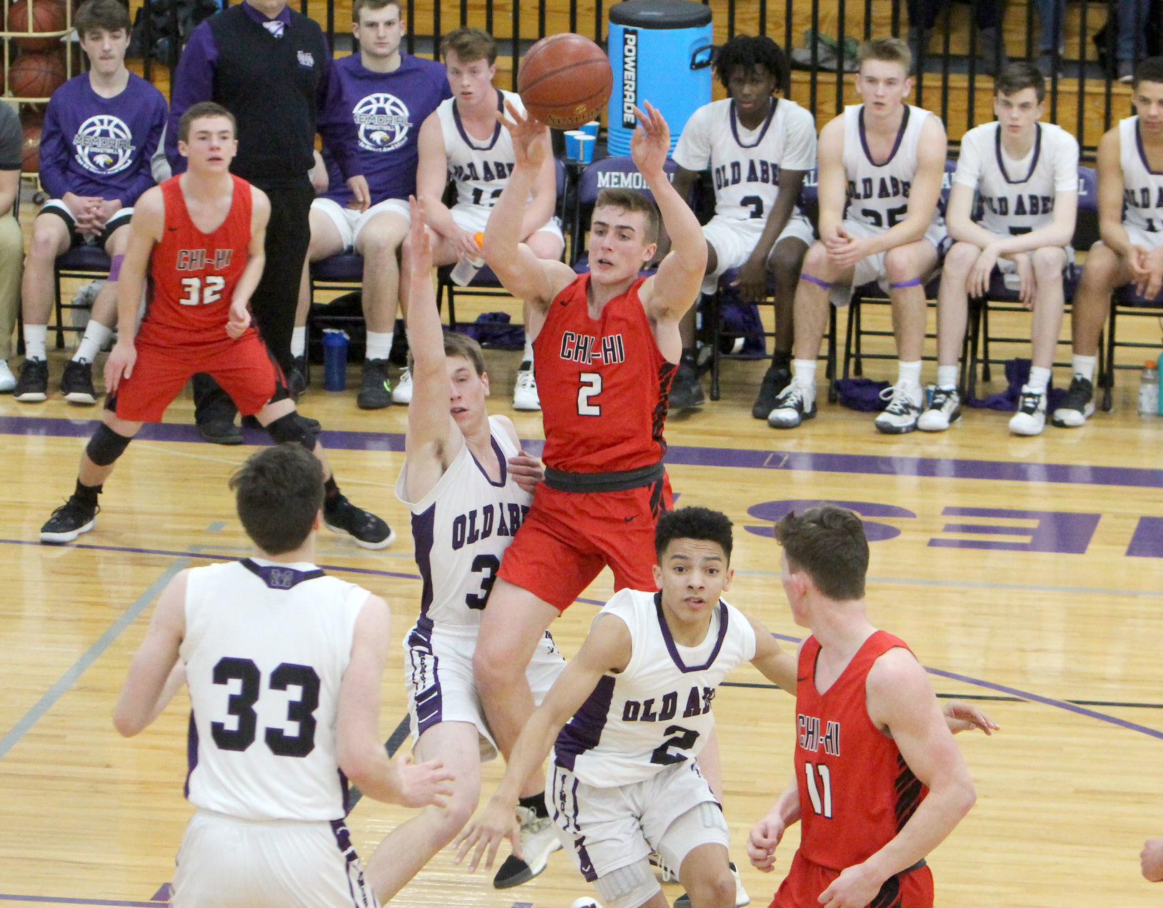Chi-Hi boys basketball at Eau Claire Memorial 1-3-20